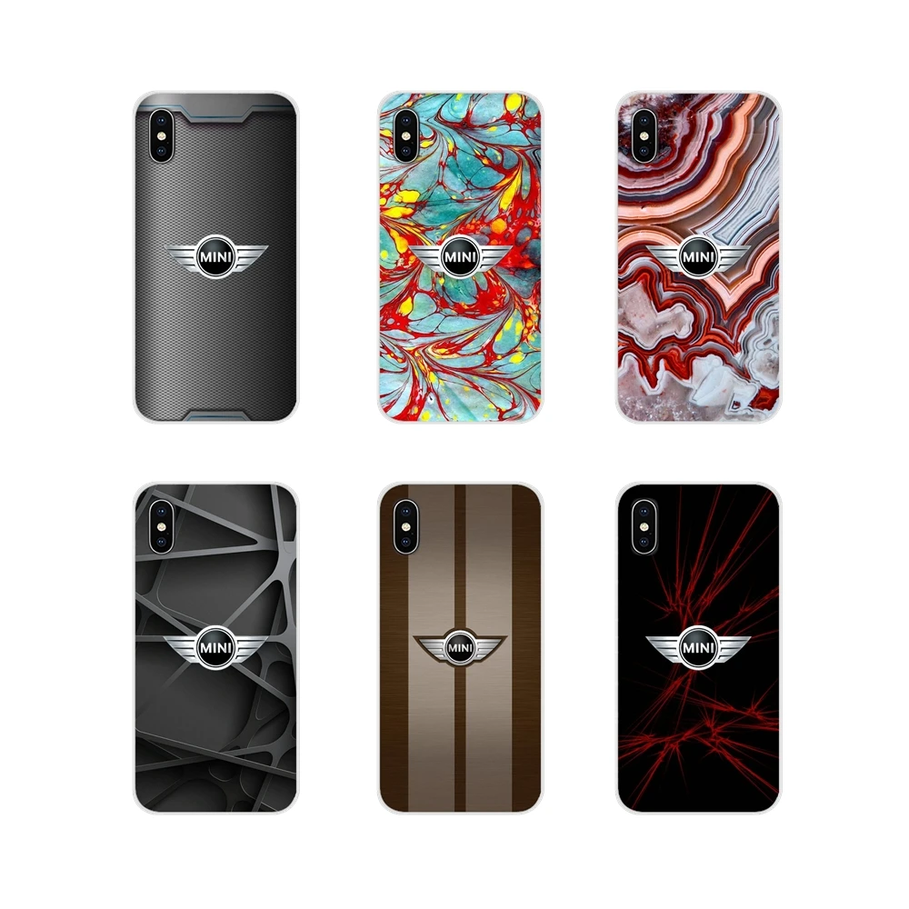 Для Apple iPhone X XR XS MAX 4 4S 5 5S 5C SE 6 6S 7 8 Plus ipod Mini Cooper черные красные в стиле силиконовый