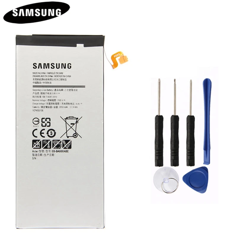 

Original Phone Battery EB-BA800ABE For Samsung GALAXY A8 2015 A8000 A800F A800S A800YZ Authentic Replacement Battery 3050mAh
