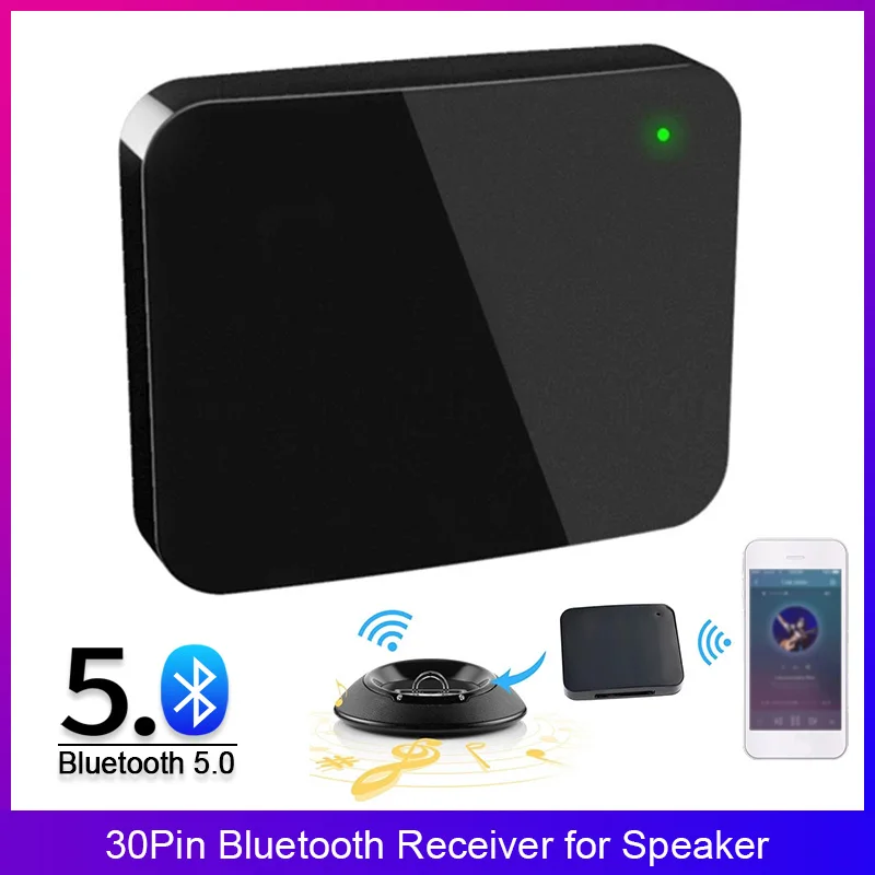 

BT4877 Bluetooth 5.0 Wireless Receiver Mini Portable Music Receiver 30Pin Audio Adapter For Teac TC-580T TC-800S Speakers