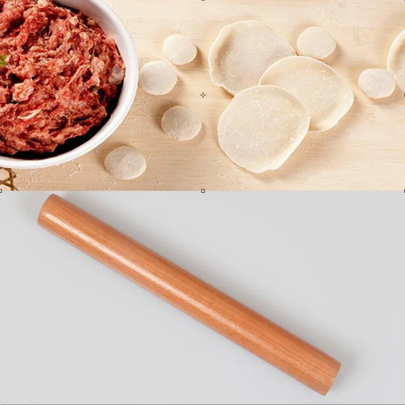 

4 Size Dough Roller Portable Fondant Cake Decoration Rollers Rolling Pin Solid Wood Multifunction Cooking Tools Accessories