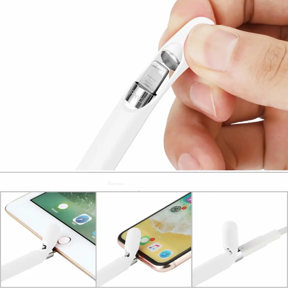 Цветной мягкий силиконовый совместимый для Apple Pencil чехол совместимый для iPad Tablet стилус защитный чехол