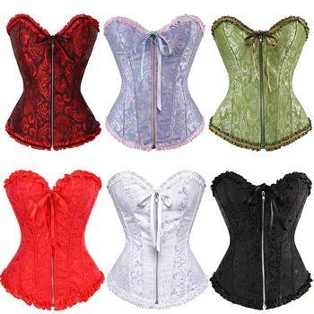 

Women's Corset for Slimming Court Corset Lace Zipper Bodysuit Bride Wedding Corset