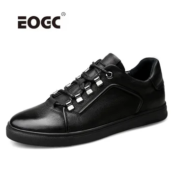 

Handmade Natural Leather Casual Shoes Men Comfortable Lace Up Flats Shoes High Quality Outdoor Men Shoes