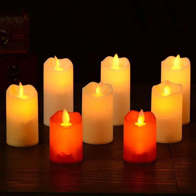 3 шт. Креативный светодиодный светильник с волнистой стороной без пламени, Электрический мерцающий чайный светильник, свечи, романтические свадебные украшения для рождественской вечеринки