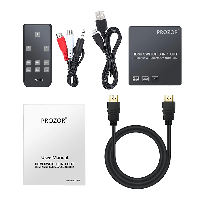 Аудио экстрактор для HDMI 3x1 переключатель аналоговый оптический выход Toslink SPDIF ИК