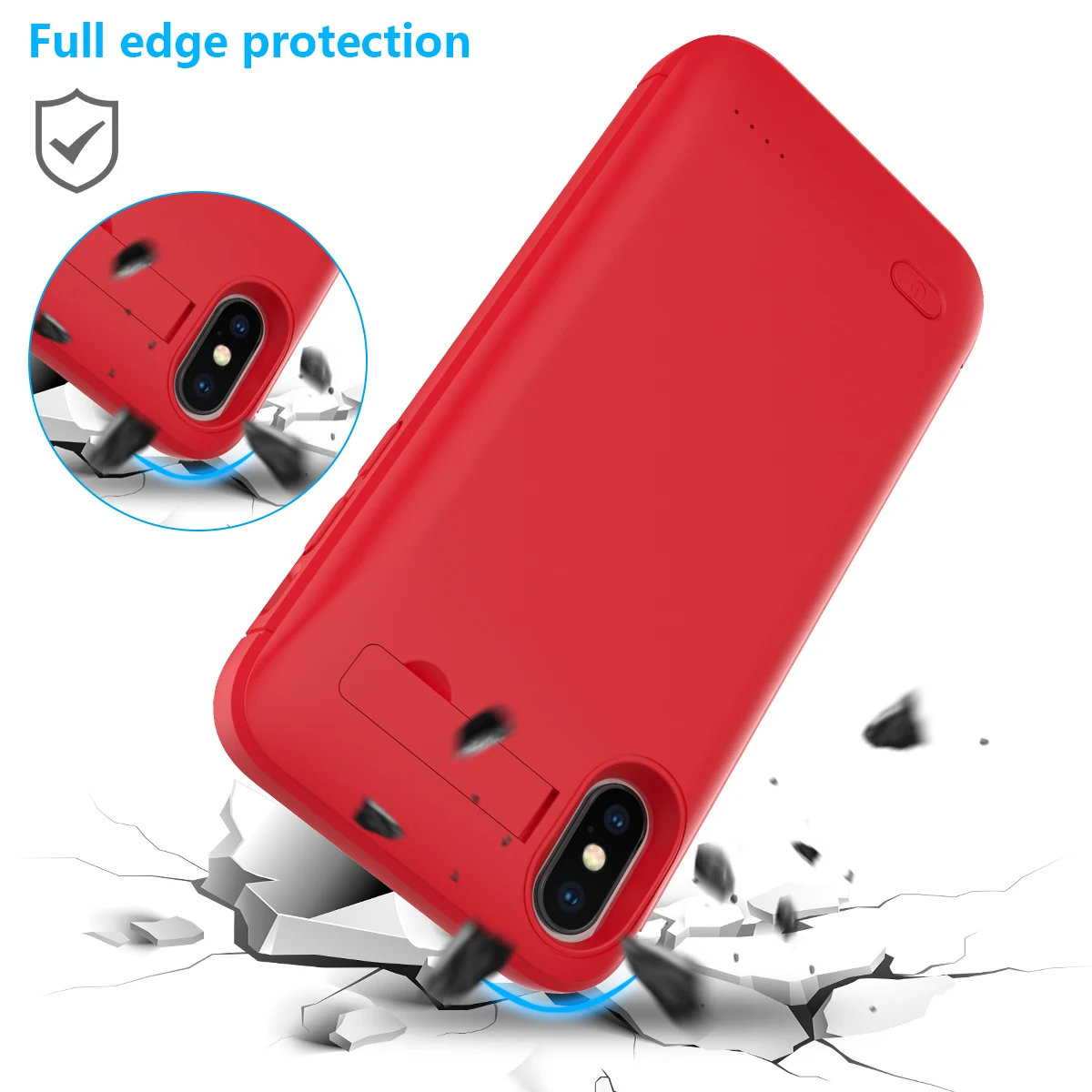 Чехол для аккумулятора для IPhone X Xs 4000mAh power Bank Charing чехол для телефона с подставкой зарядное устройство для iPhone X S Coque funda