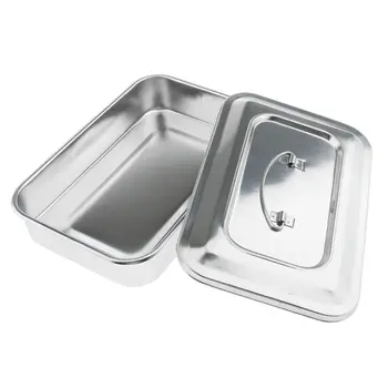 

9 Inch Stainless Steel Instrument Tray & Lid Medical Dental Storage Box Case Dental Instruments Storage Box