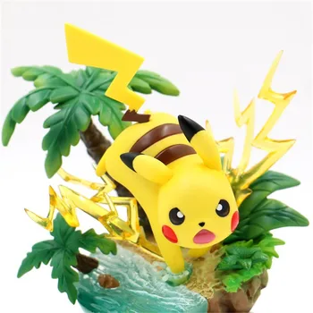 

Pikachu Bulbasaur Squirtle Figma TAKARA TOMY Anime Figure Pokemon Model Toys Ornament Kids for Children Gift