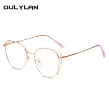 Oulylan, анти-синий светильник, кошачий глаз, очки, оправа для женщин, прозрачные линзы, компьютерные очки, Женские винтажные прозрачные очки