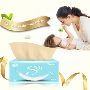 

8 Packs Disposable Household Napkins Paper Baby Soft Safe Draw paper Household Toilet Paper Hygiene Epidemic Supplies