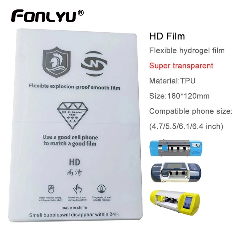 50pc Fonlyu Global Flexible Hydrogel Film Curved Screen Front Screen