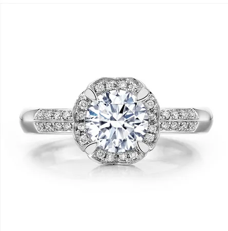 

Fine Silver Gold Plated Jane Luxury Paragraph Diamond Heart Shape Proposal Marriage Ring Bouquet Diamond Ring Rose Zig Ziglar He