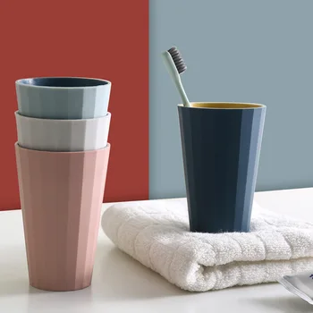 

400/300ml PP Material Nordic Style Plastic Cup Toothbrush Holders Washing Drinking Home Bathroom Lightweight Tooth Brush Mug