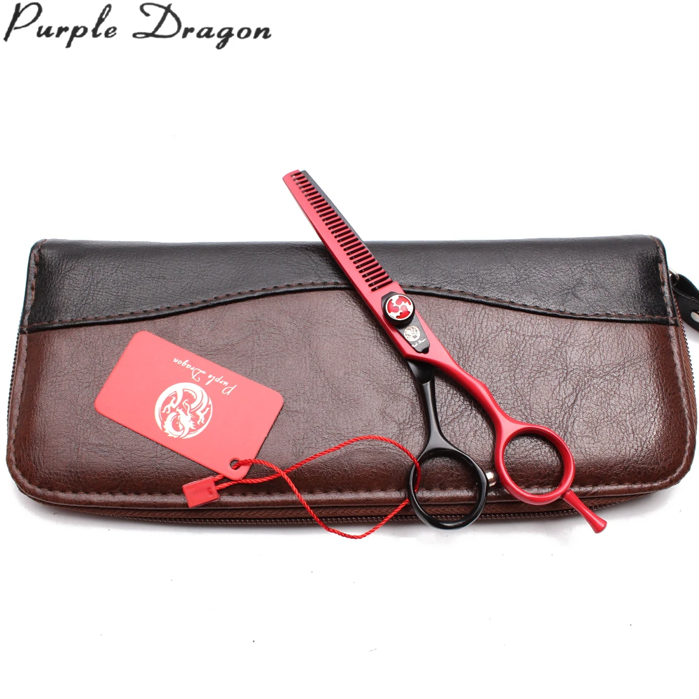 Stainless Purple Dragon Violet Color Dog Scissors Straight Shears Thinning Shears Professional Grooming Scissors 5.5