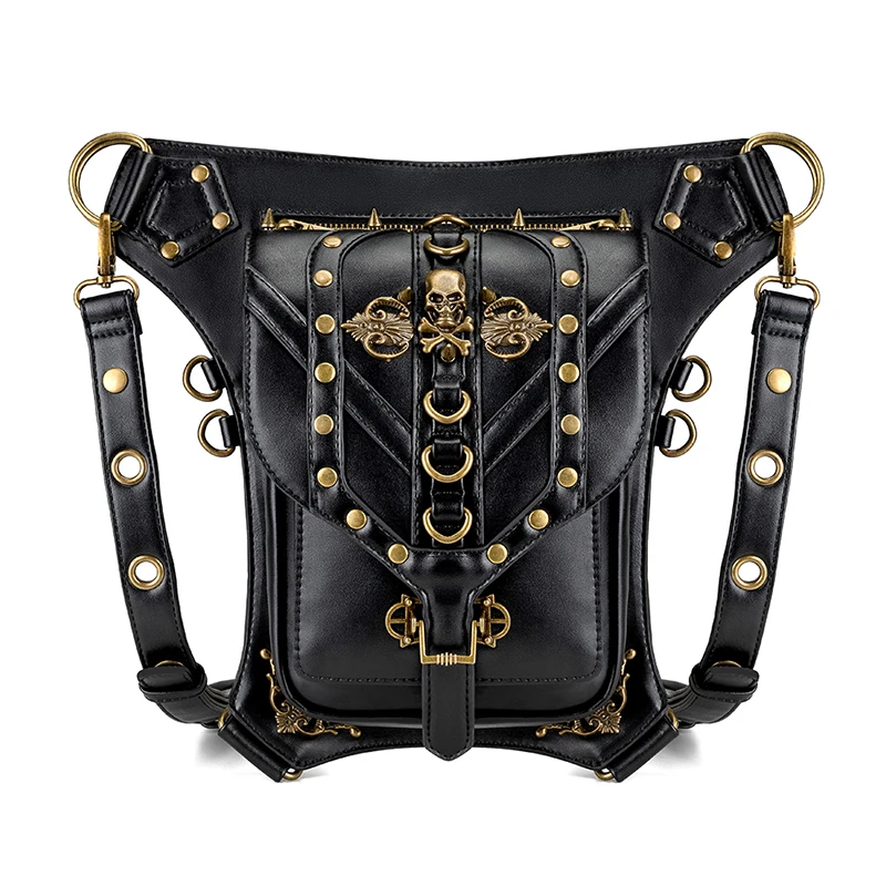 

2019 New Style Waterproof Steampunk Custom Motorcycle Bags Ladies Waist Bag Fashion Fanny Pack