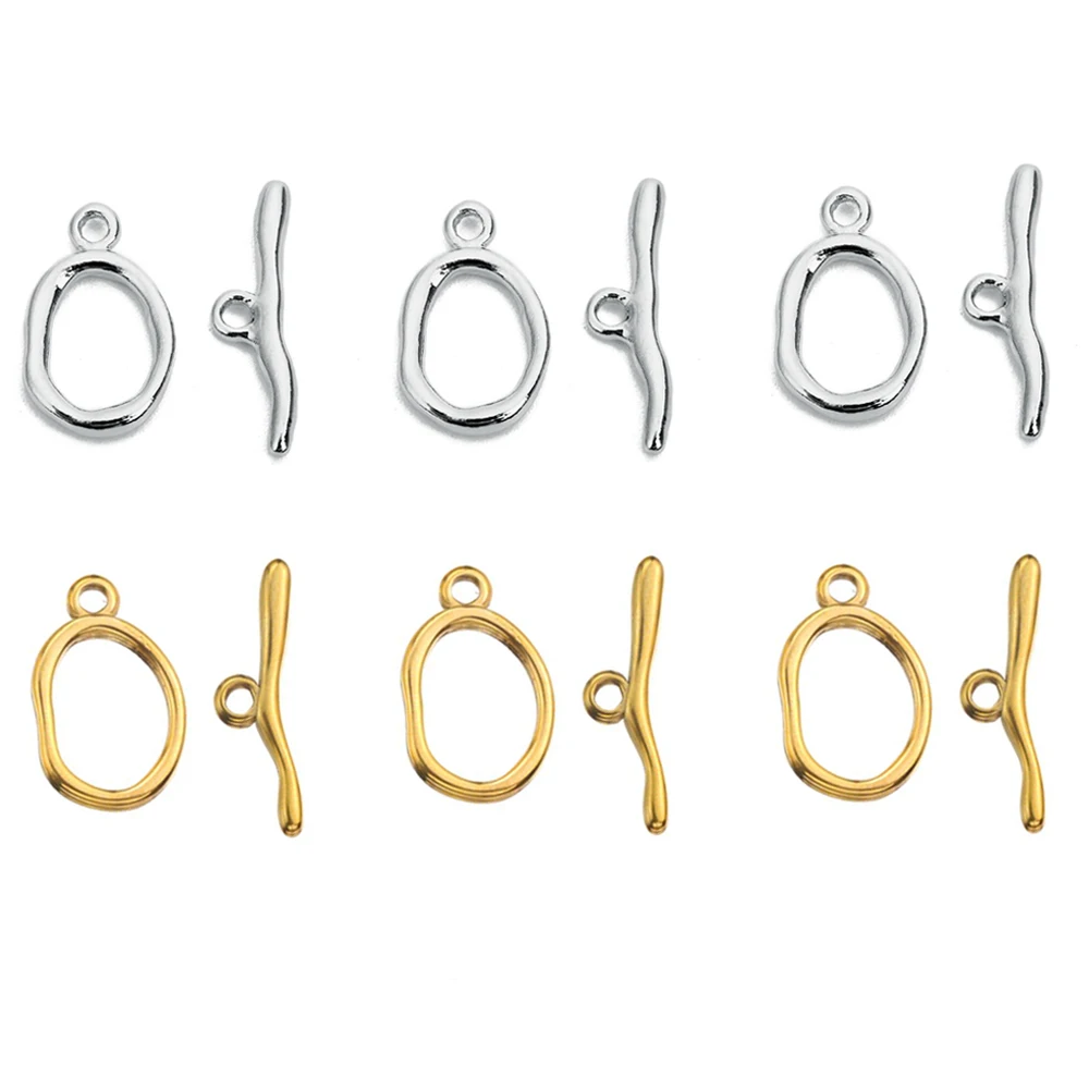 

3 Sets/Lot Stainless Steel One-piece Casting OT Toggle Clasps Connectors For DIY Bracelet Necklace Jewelry Making Accessories