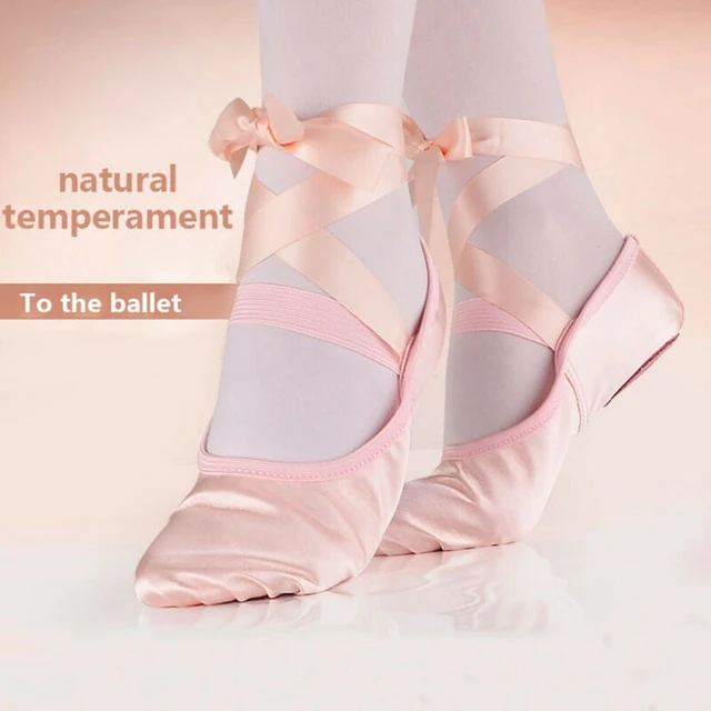 Chaussure de ballet pour fille, chaussures de pratique de ballet pour  filles, semelle fendue, chaussures de yoga pour danse ballerine,  tout-petits