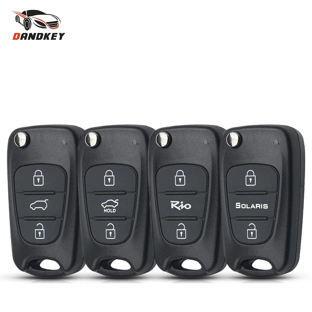 Dandkey For Hyundai I30 IX35 Picanto Solaris RIO Sportage Elantra Kia K2 K5 Verna Flip Folding Car Remote Key Case Fob Shell | Автомобили