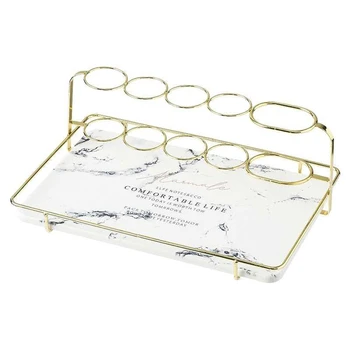 

Electric toothbrush organizer light luxury gold washstand shelf diatom mud water-absorbing pad sink table storage rack