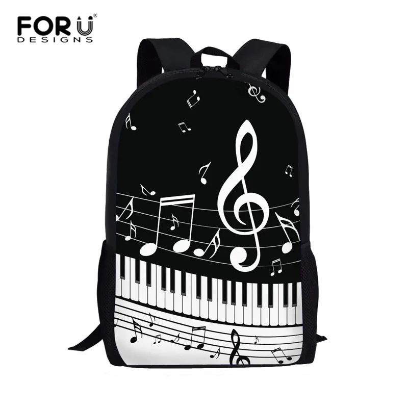 FORUDESIGNS/пианино музыка нота принт Для женщин Рюкзак молодежный рюкзаки для