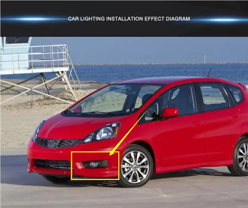 Автомобильный БАМПЕР фара для Honda Fit противотуманная фара 2011~ 2016y галогенная лампа 4300K провод hanress фара для Fit jazz противотуманная фара
