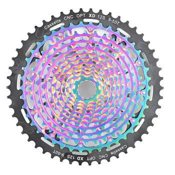 

MTB Freewheels 12 Speed 9-50T Bicycle Cassette Rainbow Full Steel Mountain Bike Flywheel Sprocket