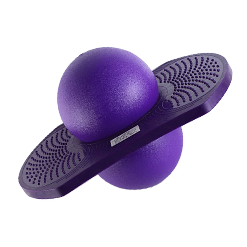 Summer Outdoor  Balance Platform Bouncy Jump Pogo Ball for Kids Playground Sports Workout Competition Toy –Purple