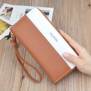 

New Fashion Purses Simple Women's Wallet Zipper Leather Card Holder Women Wild Purse Long Section Female Wallet Money Bag Clutch