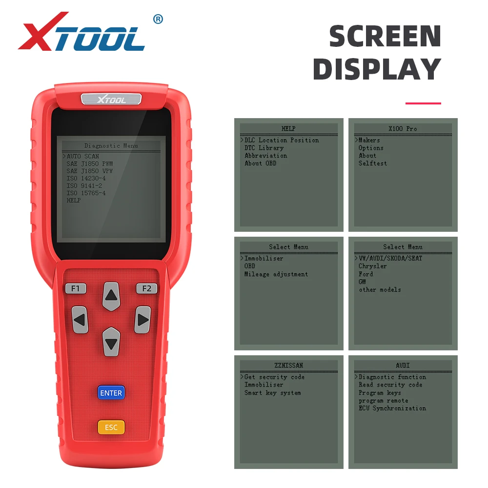 Xtool X100 PRO Obd2 автоматический ключ программист OBD 2 PIN код ридер диагностический Автомобиль X100+ обновленная версия Автосканер диагностический инструмент