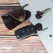 Латунь сборка "сделай сам" Женский брелок для ключей Для мужчин Для женщин натуральная кожа автомобильный держатель для ключей, администратор дома брелок для ключей Ретро сумка для ключей
