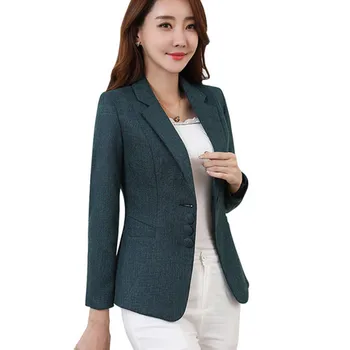 

Blazer Women Slim Women Wear Spring and Autumn Full Sleeve Single Breasted Plus Size Suit Jacket Blaser Feminino