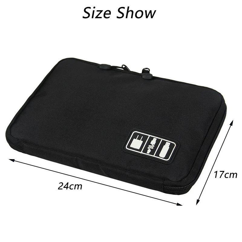 Men Digital Cable Bag Travel Gadgets Pouch Power Cord Charger Headset Organizer