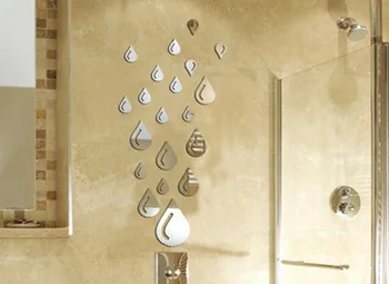 

Bedroom Decoration Raindrop Wall Stickers Three Dimensional Acrylic Mirror Wall Stickers Three Dimensional Relief Space