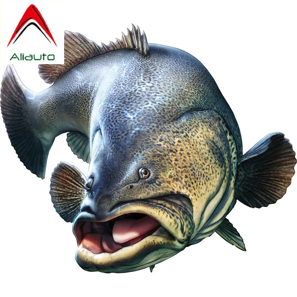 

Aliauto Fish Sticker Animal Marine Vinyl Fishing Boat Applique Funny Personality Reflective Accessories Decoration,20cm*20cm