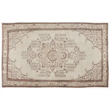 

Handmade Beige Vintage English English Area Rug 155x262 Cm-5'1''X8'7''