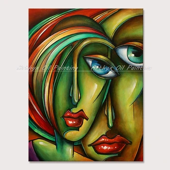 

Arthyx Large Size Abstract Michael Lang Wall Pictures Hand Painted Canvas Art Posters Figure Oil Paintings For Living Home Decor