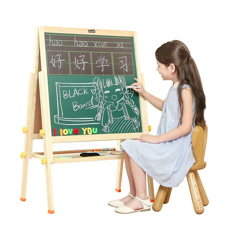 

Children Height Adjustable Magnetic Braced Small Blackboard Teaching WordPad Household Painting Doodle Board-Drawing Board