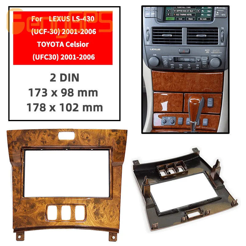 11-765 автомобильная аудио панель Рамка для LEXUS LS-430/TOYOTA Celsior Sandero стерео фасции Dash CD отделка установочный комплект лицевая рамка
