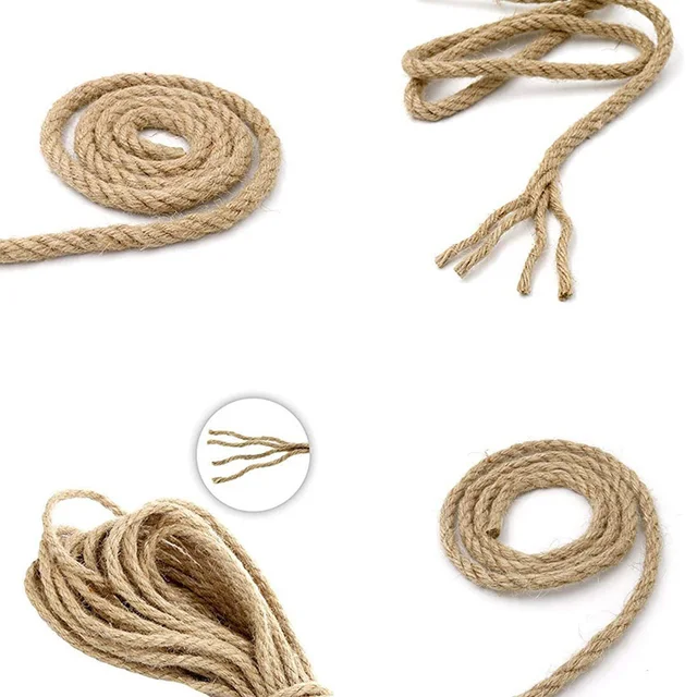 16mm Jute Hemp Rope Natural Thick Rope Craft Twine For Gardening Bundling  Camping Decorating - Cords - AliExpress