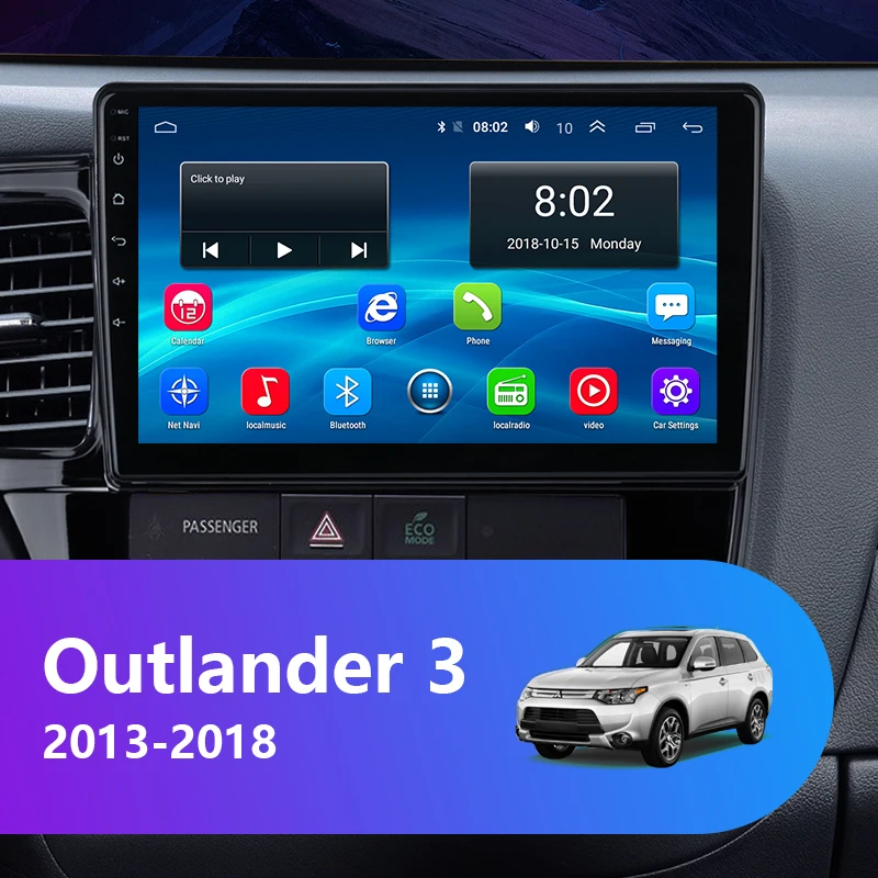 JMCQ 10 &quotдля Mitsubishi Outlander 3 2013 2018 автомобильное радио 2G + 32G RDS Android плеер GPS Мультимедиа