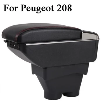 

Armrest Organize box For Peugeot 208 7 USB With Lamp Panel Extented