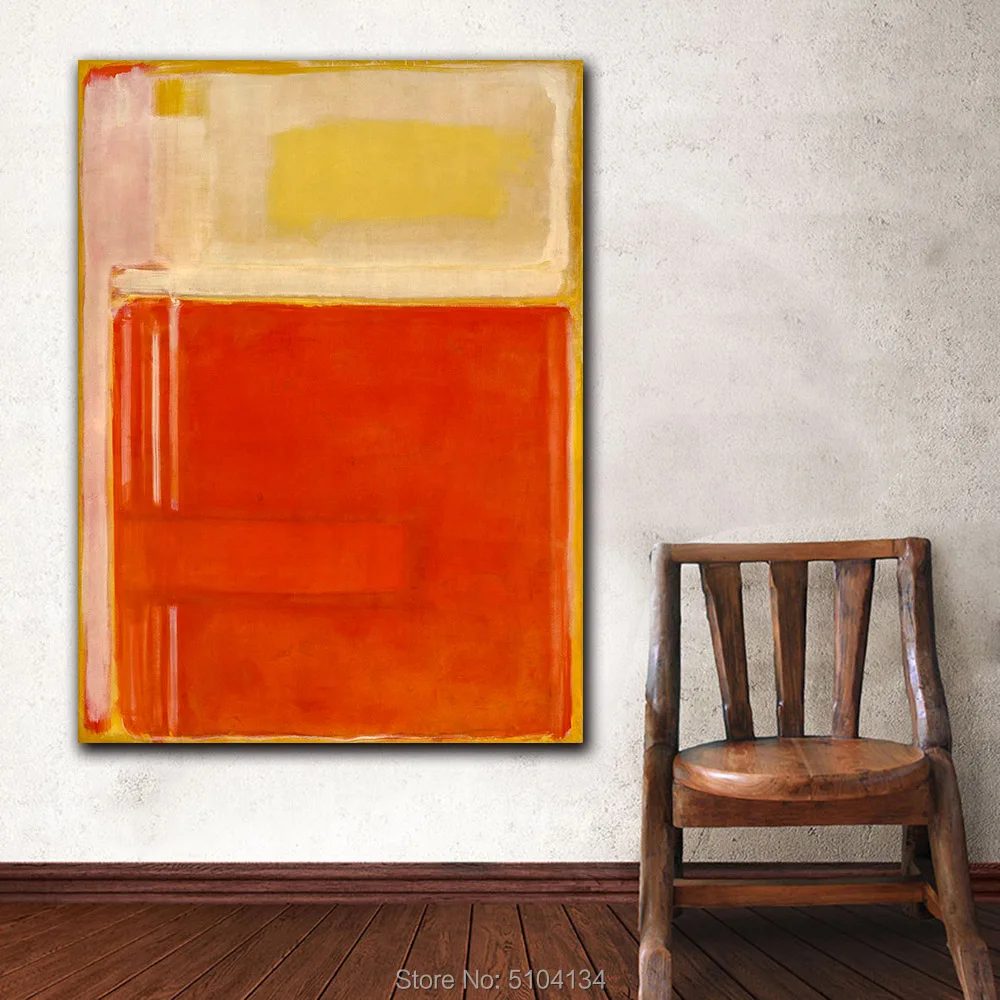 

Hand Painted Oil Painting For Living Room Abstract Mark Rothko No.8, 1949 Canvas Art Home Decor Modern No Frame Oil Painting