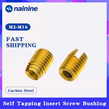 

[M2-M16] Galvanized Self Tapping insert Screw Bushing 302 Slotted Type Wire Thread Insert Nut Repair