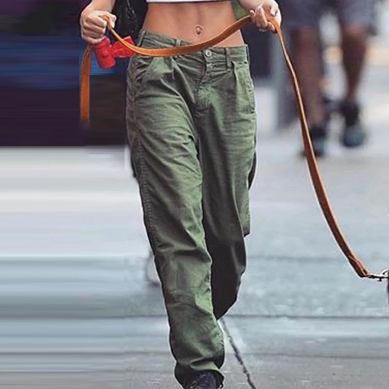 

Women's Trousers Loose Long Casual Pure Color Sports Pants Overalls Trouser Hip Hop High Quality Joggers Pants Pantalon Femme