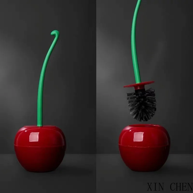 Toilet-Brush Holder Cherry-Shape Bathroom WC And for Lavatory Long-Handle Creative