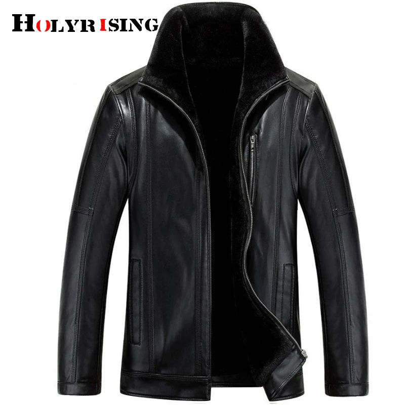 Holyrising мужская куртка из искусственной кожи M-5XL новая зимняя мотоциклетная мужская кожаная куртка Мужская ветровка ПУ куртки Мужская Верхняя одежда 19006-5