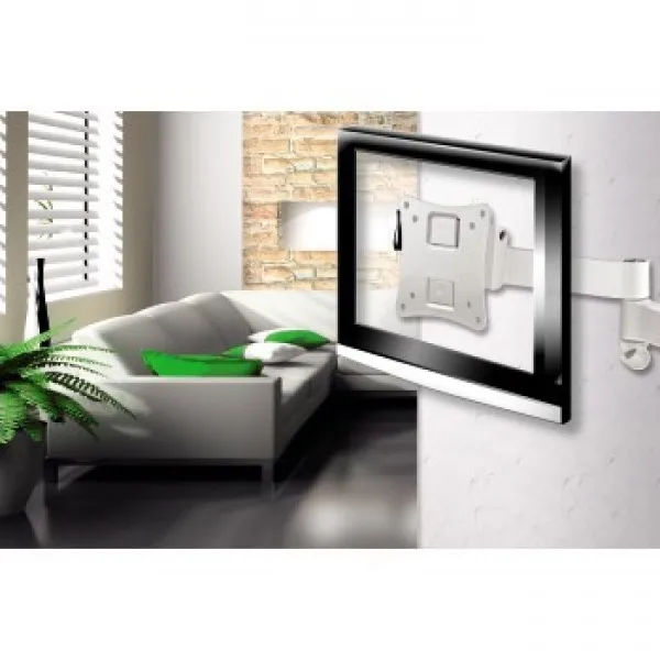Soporte de pared para TV con pantalla plana blanco Hama 108737 