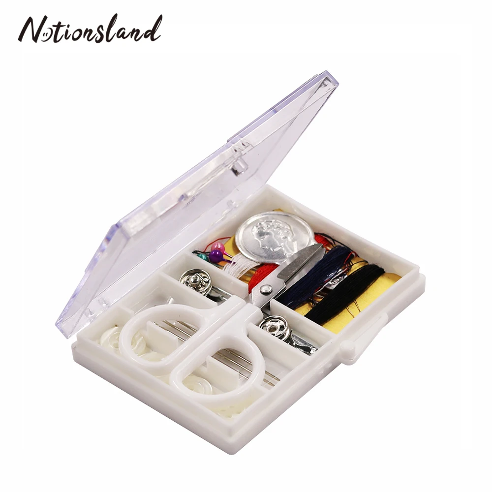 

Mini Travel Sewing Kit Multi-function Sewing Box Hand Quilting Needle Scissor Set Embroidery Cross Craft Sewing Accessories