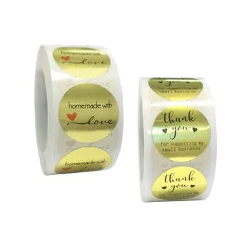 

500PCS/lo Vintage Bird's For You+Thank You series kraft paper seal sticker for baking DIY Package label Decoration label sticker