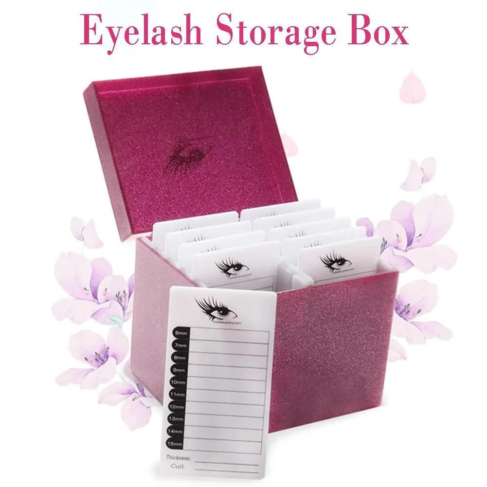 

2colors 10Layers Eyelash Storage Box Makeup Display Container Eyelashes Glue Pallet Holder Grafting Eyelash Transparent Box
